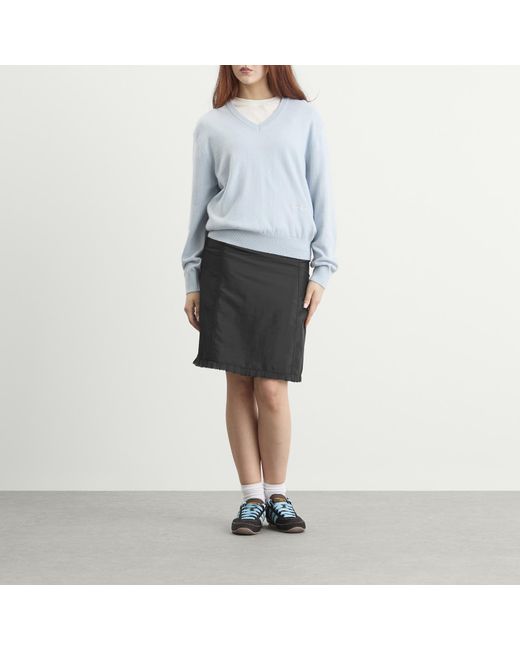 DUNST Blue Soft V-Neck Sweater