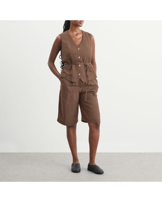 Faithfull The Brand Brown Astrid Long Shorts