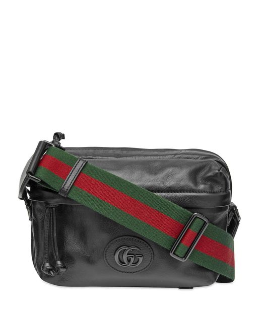 Gucci Black Gg Logo Camera Bag for men