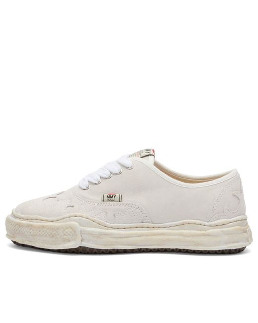 Maison Mihara Yasuhiro White Baker Western Detail Suede Low-Top for men