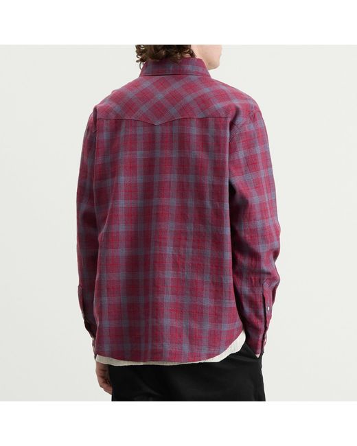 Visvim Purple Four Corners Check Shirt for men