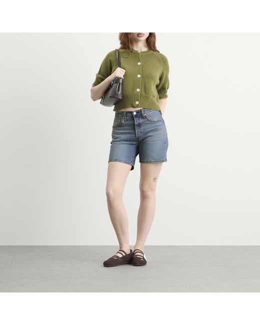 Levi's Blue 501 Mid Thigh Shorts