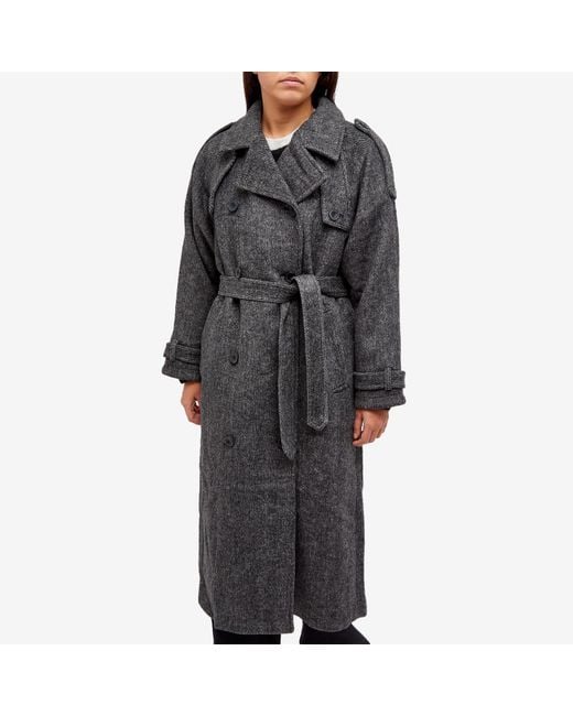Meotine Gray Bea Wool Coat