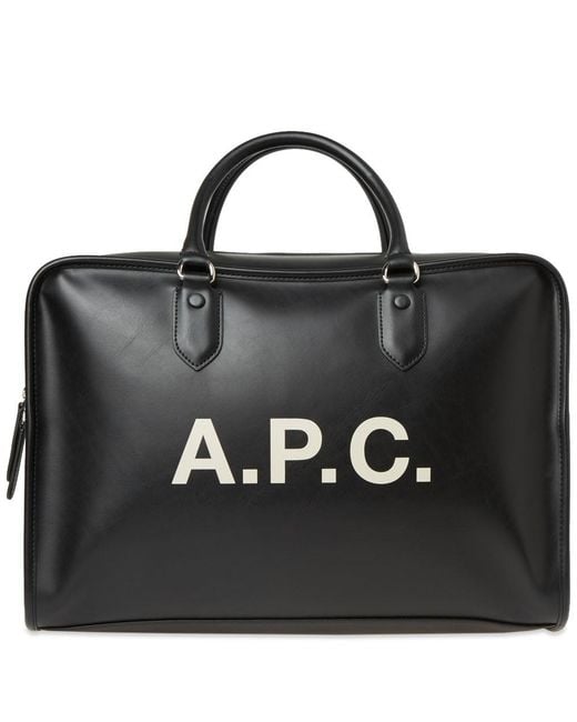 A.P.C. Black Paul Logo Bag for men