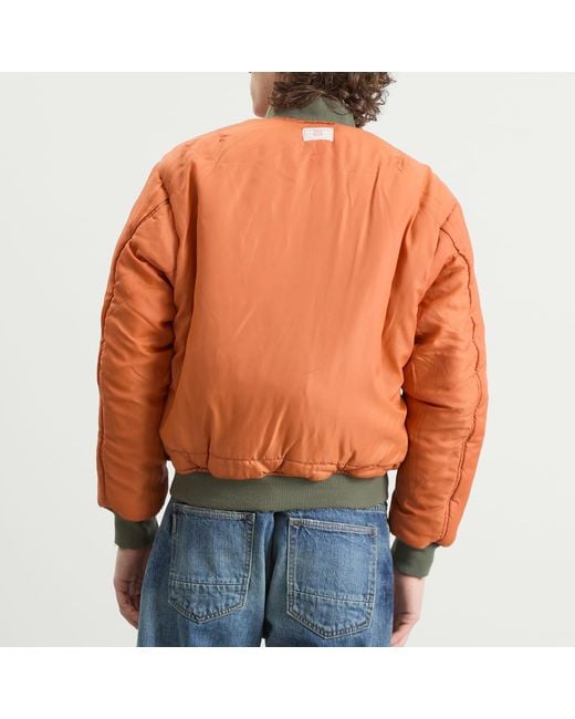 Mastercraft Union Green Kaiga Washed Nylon Bomber for men