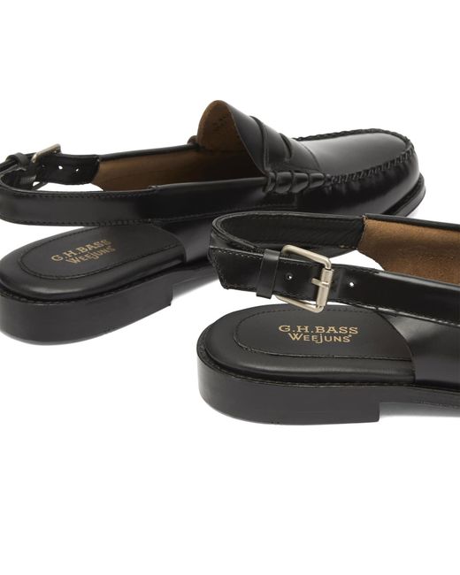 G.H.BASS Black Larson Slingback Loafer for men