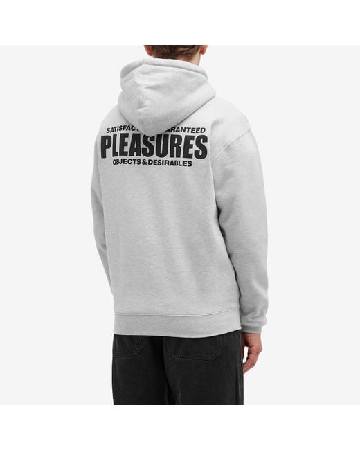 Pleasures Gray Staff Zip Hoodie for men
