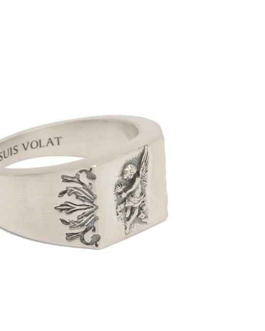 Serge Denimes White Cherub Ring for men