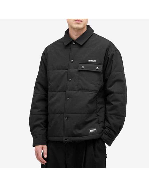 Neighborhood Padded Overshirt in Black for Men | Lyst