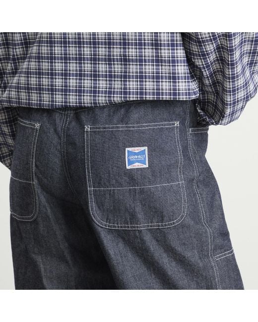 Gramicci Blue Japanese Chambray Double Knee Pant