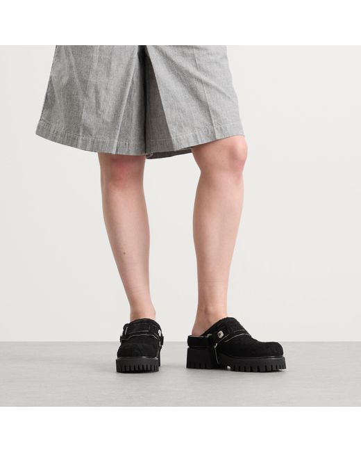 Toga Black Suede Chunky Shoes