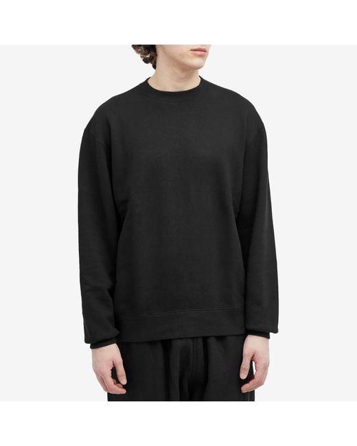 Beams Plus Black Crew Sweatshirt for men