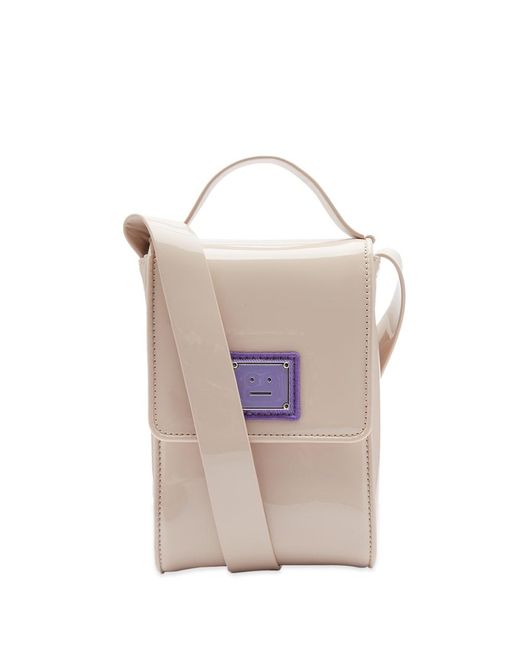 Acne Studios Akki Patent Plaque Face Bag in White Lyst