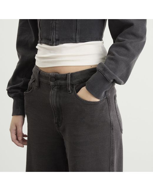 GOOD AMERICAN Gray Jeanius Crop Good Skate Sweatpants