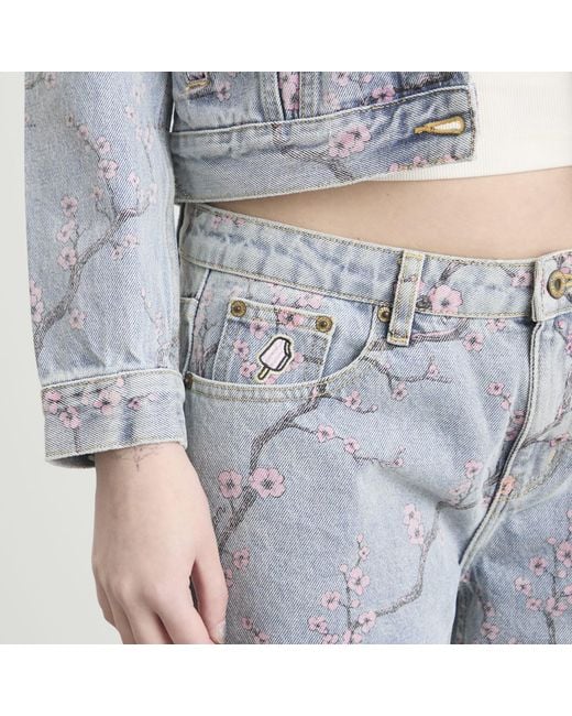 ICECREAM Blue Sakura Denim Pants