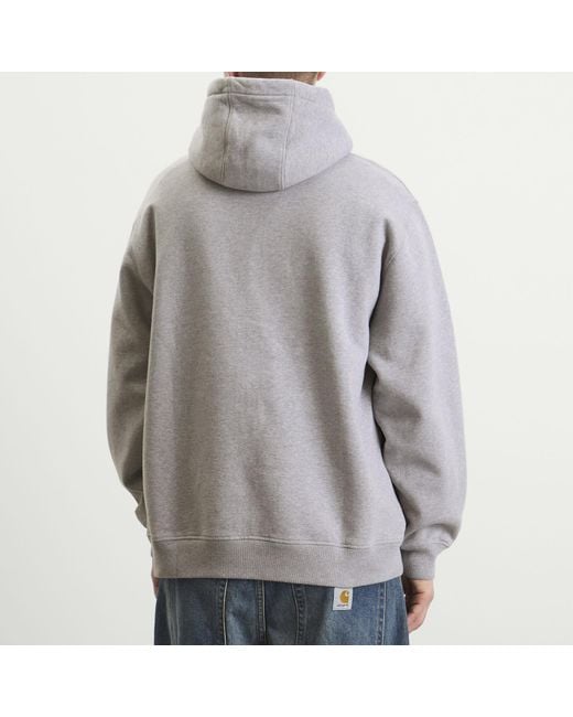 by Parra Gray Gapped Hoodie for men