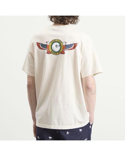 Malbon White Torrey Pines Bermuda Eagle T-Shirt for men