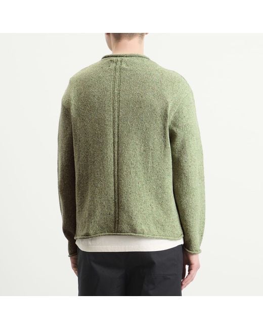 Folk Green Slouch Crew Jumper for men