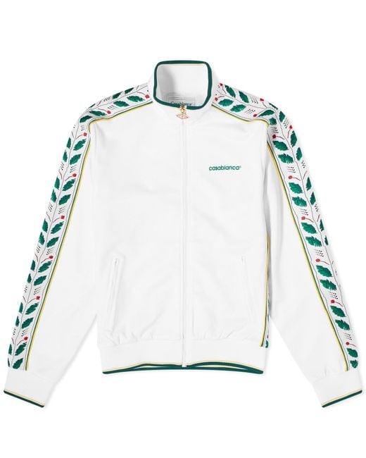 CASABLANCA Laurel Track Jacket in White for Men | Lyst