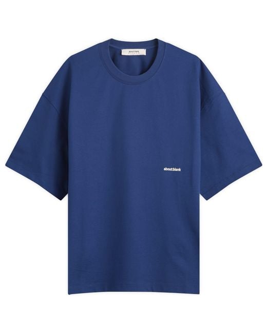 About Blank Blue Box Logo T-Shirt for men