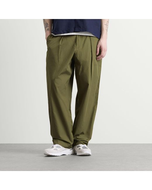 Universal Works Green Broadcloth Oxford Pant for men