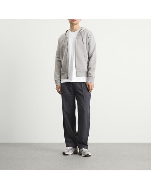 Polo Ralph Lauren Gray Double Knit Tech Zip Hoodie for men