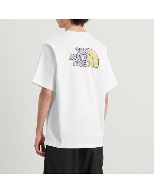 The North Face White Bubble Logo Relaxed T-Shirt for men