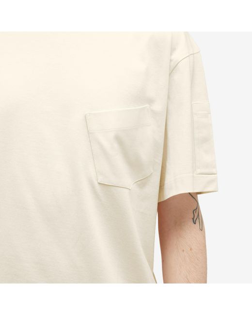Sunspel White X Nigel Cabourn Pocket T-Shirt Stone for men