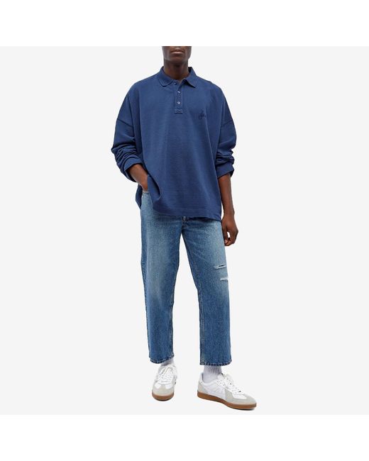 A.P.C. Blue X Jw Anderson Murray Oversized Pique Polo Shirt for men