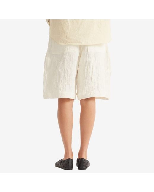 Studio Nicholson White Wide Leg Shorts