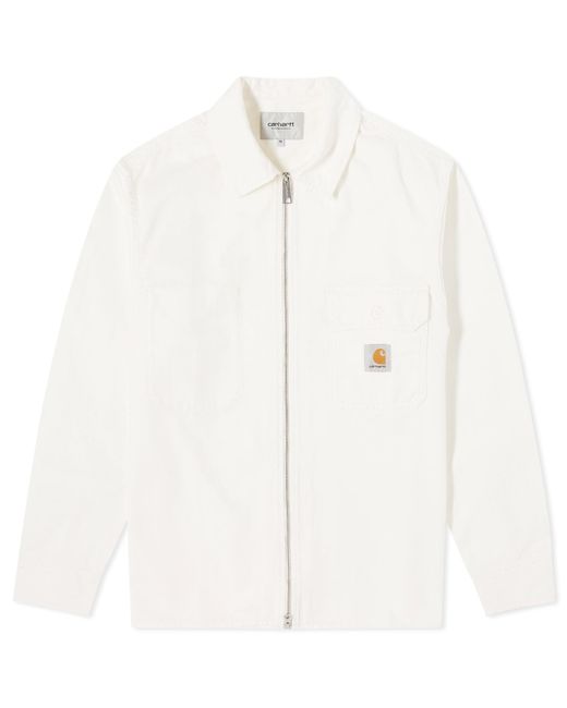 Carhartt White Rainer Zip Shirt Jacket for men