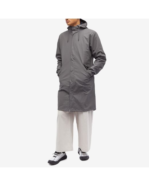 Rains Gray Fishtail Parka Jacket for men