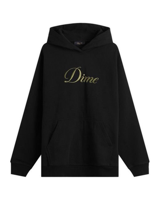 Dime Black Cursive Hoodie for men