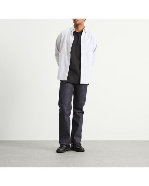 FRIZMWORKS White Og Stripe Oversized Shirt for men