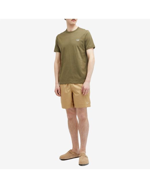 Fred Perry Green Ringer T-Shirt for men