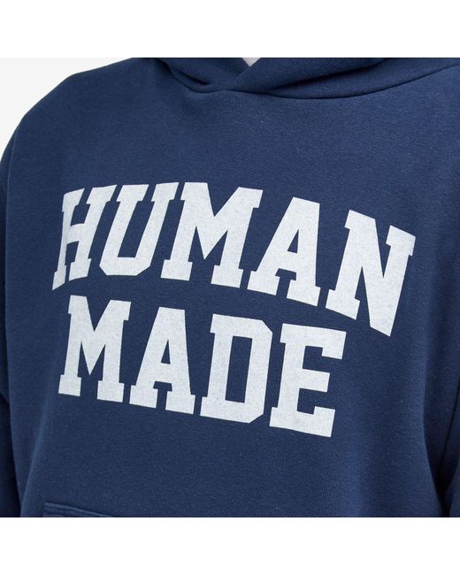 Human Made Blue Logo Hoodie for men
