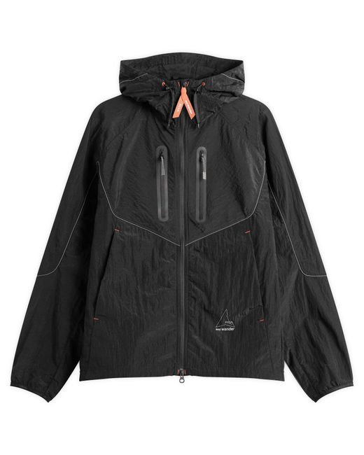 And Wander Black X Roa Ripstop Wind Jacket for men