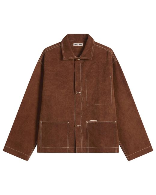 STORY mfg. Brown Canvas Sot Jacket for men