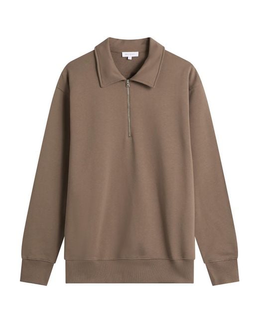 Norse Projects Brown Standard Half Zip Sweatshirt for men