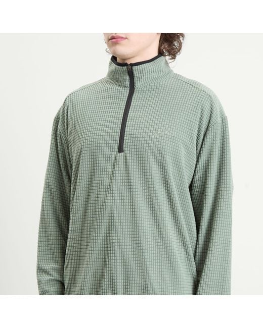 Mellow Clo Green Summit Half Zip Fleece for men