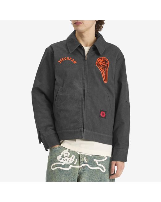 ICECREAM Gray Cone Patch Work Jacket for men