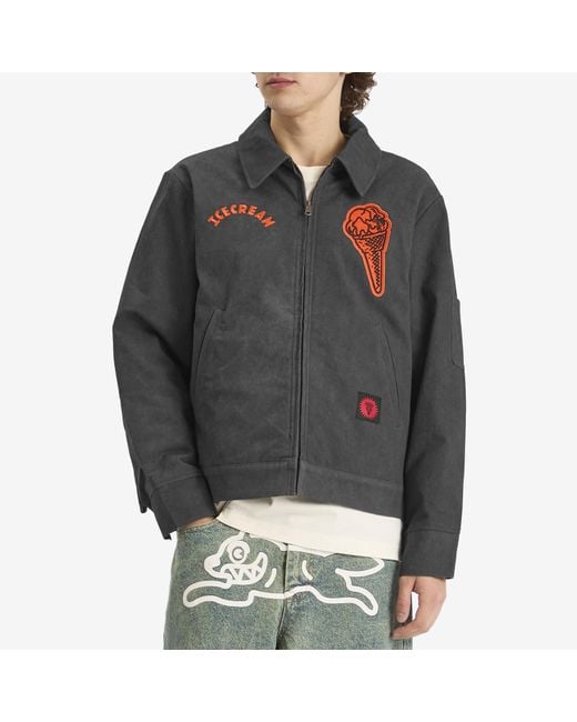 ICECREAM Gray Cone Patch Work Jacket for men