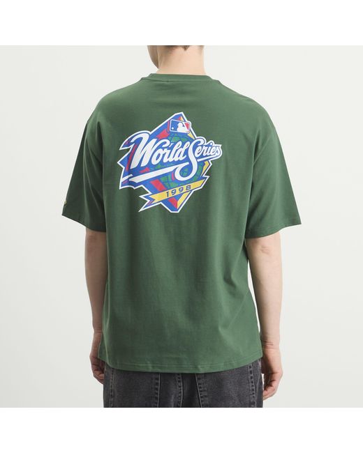 KTZ Green Mlb World Series Yankees T-Shirt for men