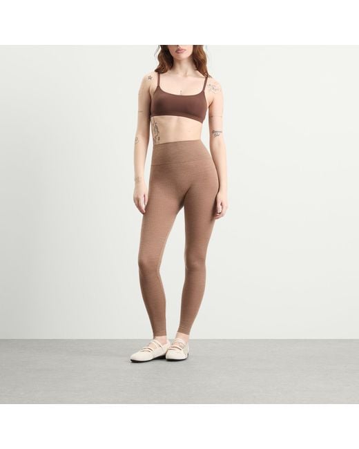 Skims Brown Seamless Sheer Wool Legging