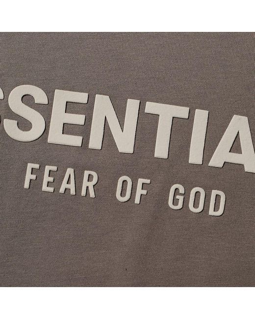 Fear Of God Gray Kids Logo Long Sleeve T-Shirt for men