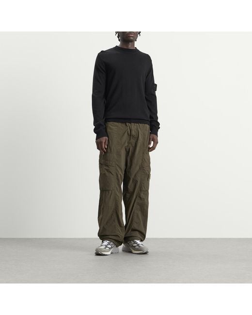 Stone Island Black Ghost Light Pure Wool Jumper for men