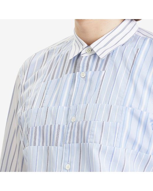 Comme des Garçons Blue Multi Check Mix Button Down Shirt for men