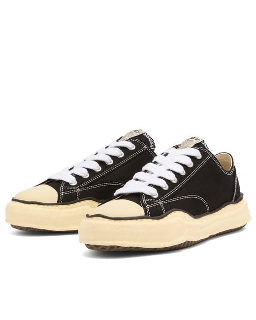 Maison Mihara Yasuhiro Black Peterson Vintage Sole Canvas Low-Top Sneakers for men