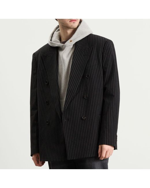 Acne Black Pinstripe Blazer for men