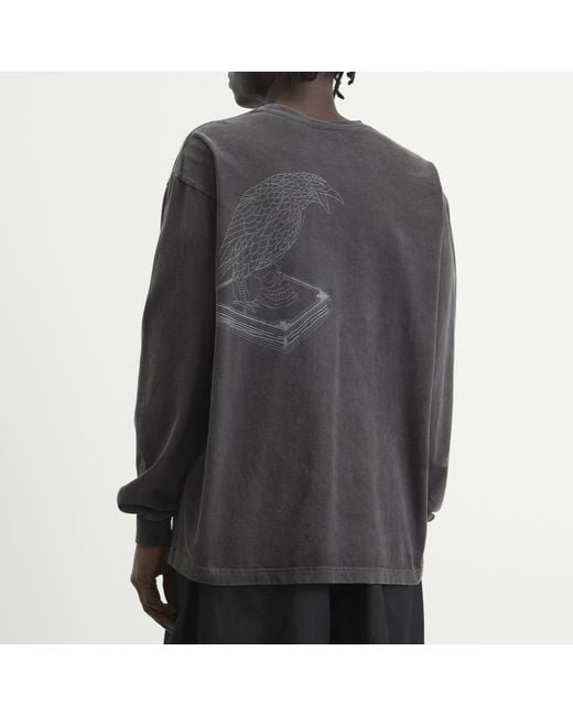 Neighborhood Black Ls-8 Pigment Dyed Long Sleeve T-Shirt for men
